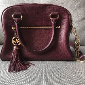 Michael Kors Burgundy Knox Satchel
